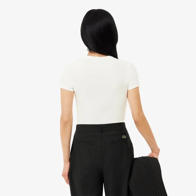 Women’s Slim Fit Ribbed Cotton T-Shirt