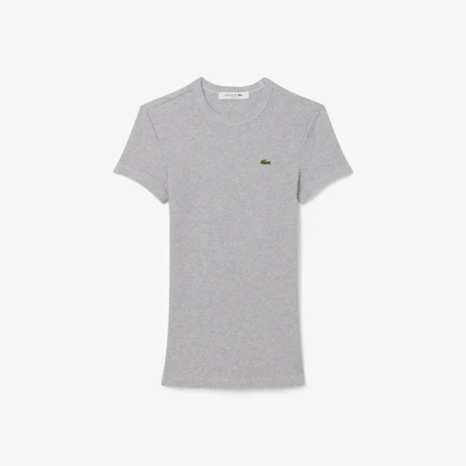 Women’s Slim Fit Ribbed Cotton T-Shirt