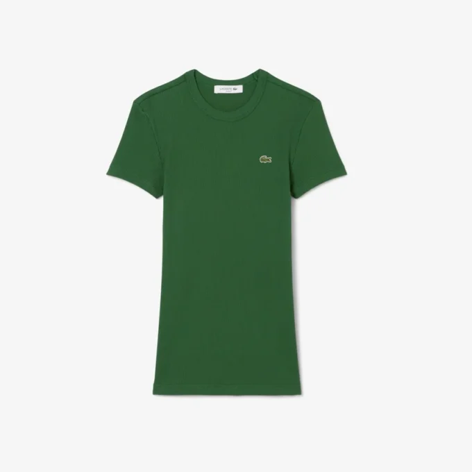 Women’s Slim Fit Ribbed Cotton T-Shirt