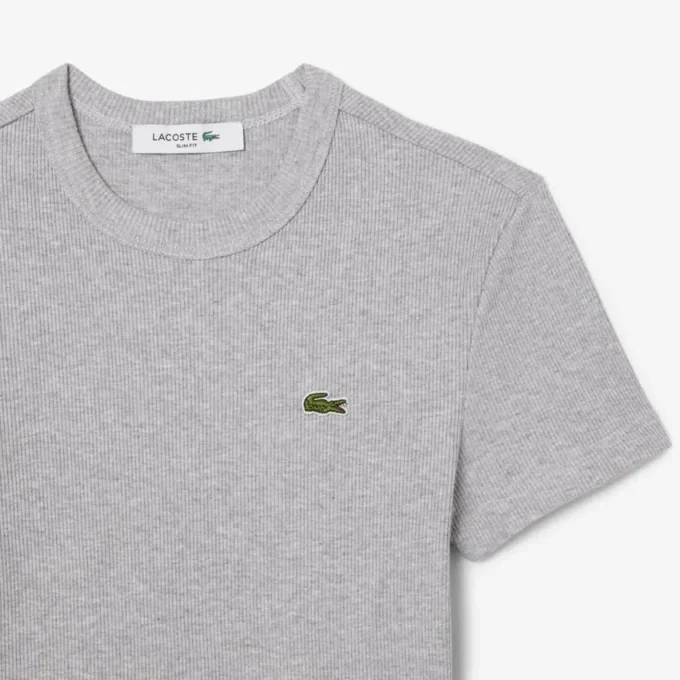 Women’s Slim Fit Ribbed Cotton T-Shirt