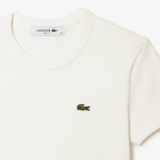 Women’s Slim Fit Ribbed Cotton T-Shirt