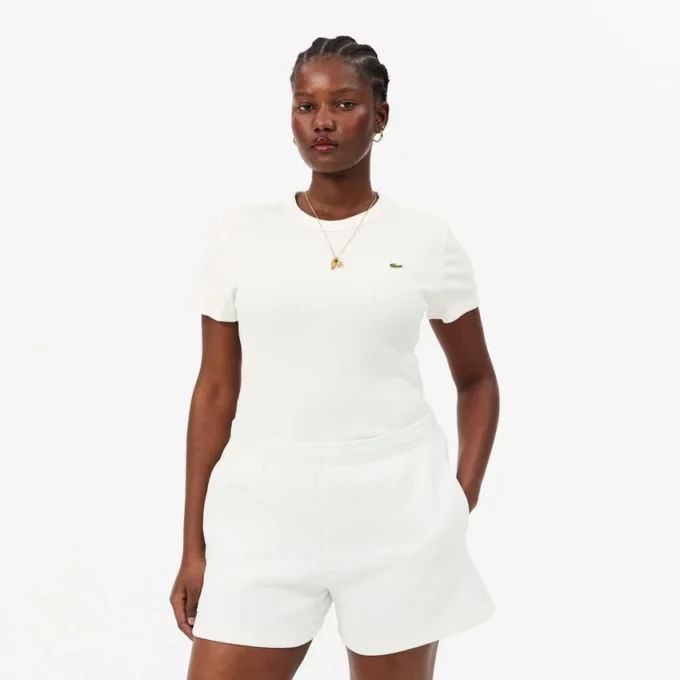 Women’s Slim Fit Ribbed Cotton T-Shirt