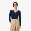 Women’s Slim Fit Trim Detail Long Sleeve Polo