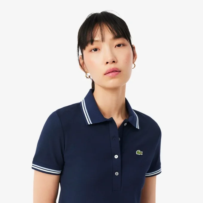 Women’s Stretch Polo Collar Skater Dress