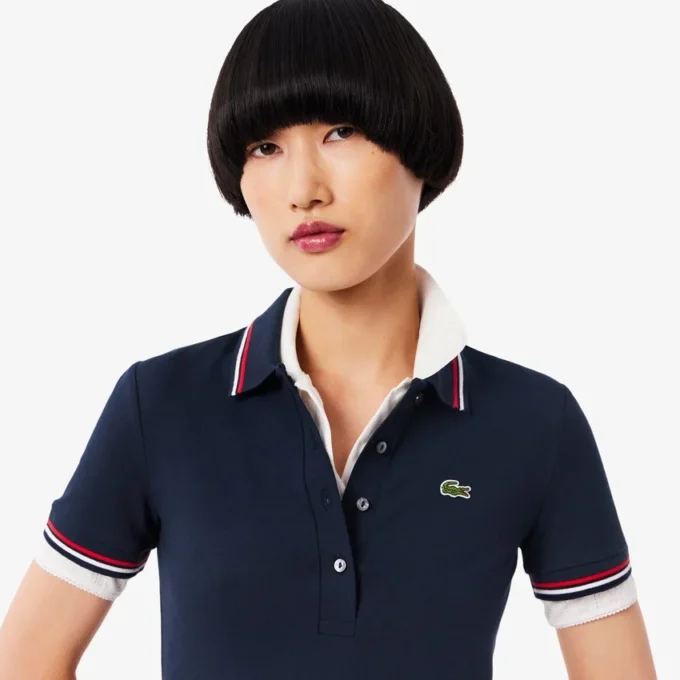 Women’s Stretch Polo Collar Skater Dress