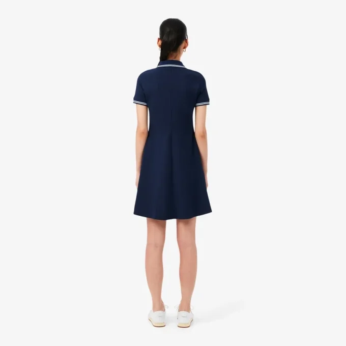 Women’s Stretch Polo Collar Skater Dress