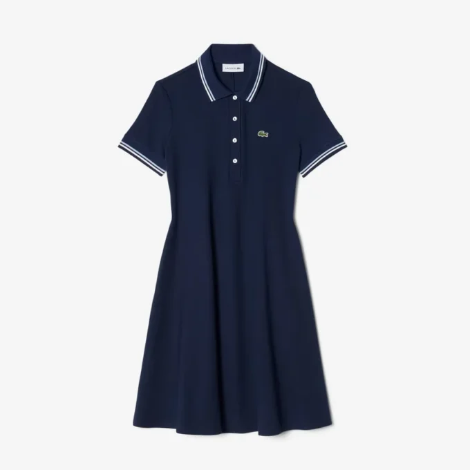 Women’s Stretch Polo Collar Skater Dress