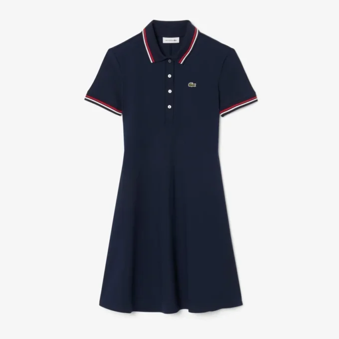 Women’s Stretch Polo Collar Skater Dress