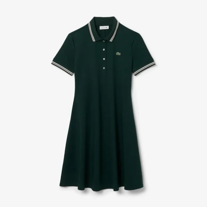 Women’s Stretch Polo Collar Skater Dress
