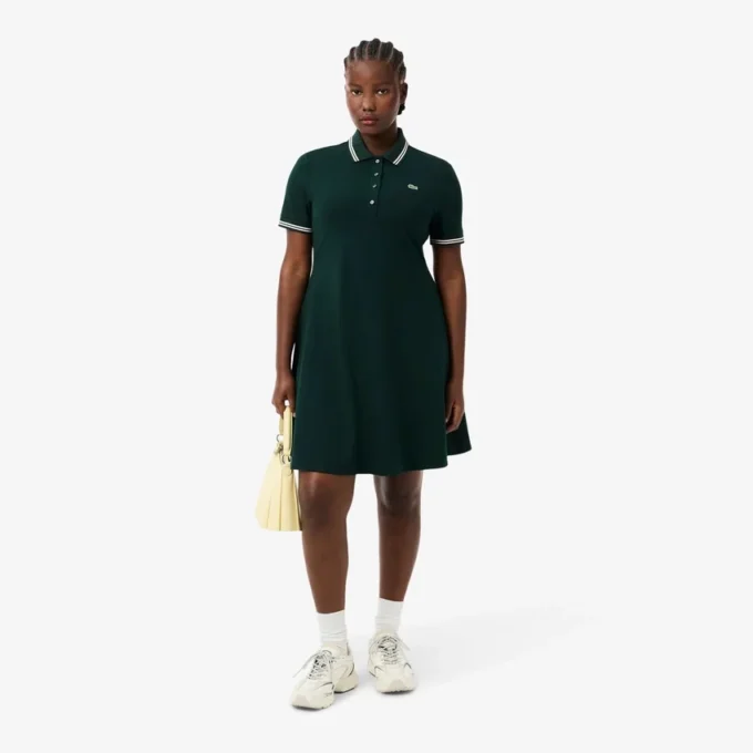 Women’s Stretch Polo Collar Skater Dress