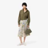 Women’s Topography Print Pleated Skirt