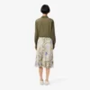 Women’s Topography Print Pleated Skirt