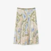 Women’s Topography Print Pleated Skirt