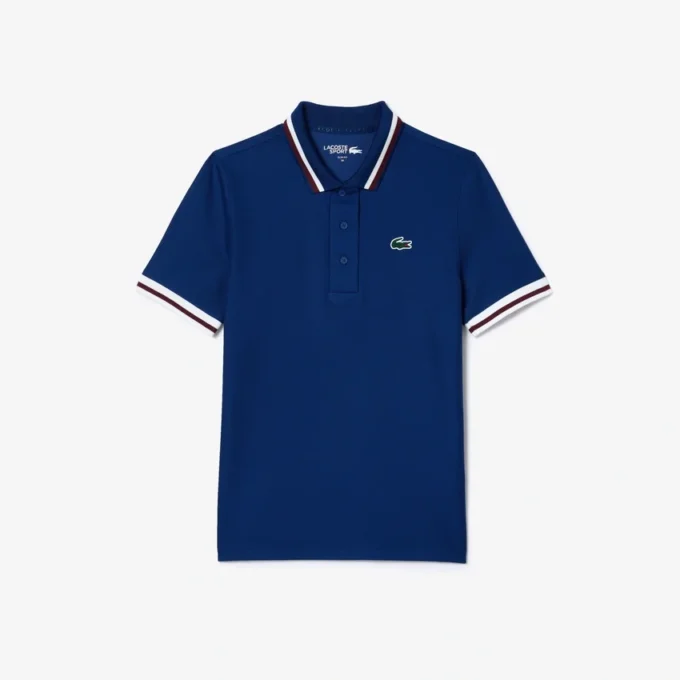 Women’s Uv Protect Stripe Collar Tennis Polo