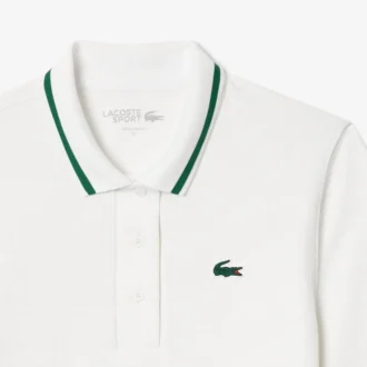 Women’s Uv Protect Stripe Collar Tennis Polo