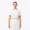 Women’s Uv Protect Stripe Collar Tennis Polo