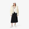 Women’s V-Neck Moss Stitch Cotton Cardigan