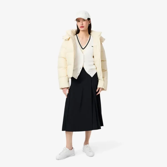 Women’s V-Neck Moss Stitch Cotton Cardigan