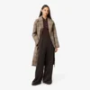 Women’s Water-Repellent Plaid Wrap Coat