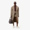 Women’s Water-Repellent Plaid Wrap Coat