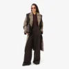 Women’s Water-Repellent Plaid Wrap Coat