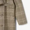 Women’s Water-Repellent Plaid Wrap Coat