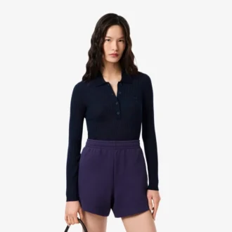 Women’s Wool Jersey Polo Collar Sweater
