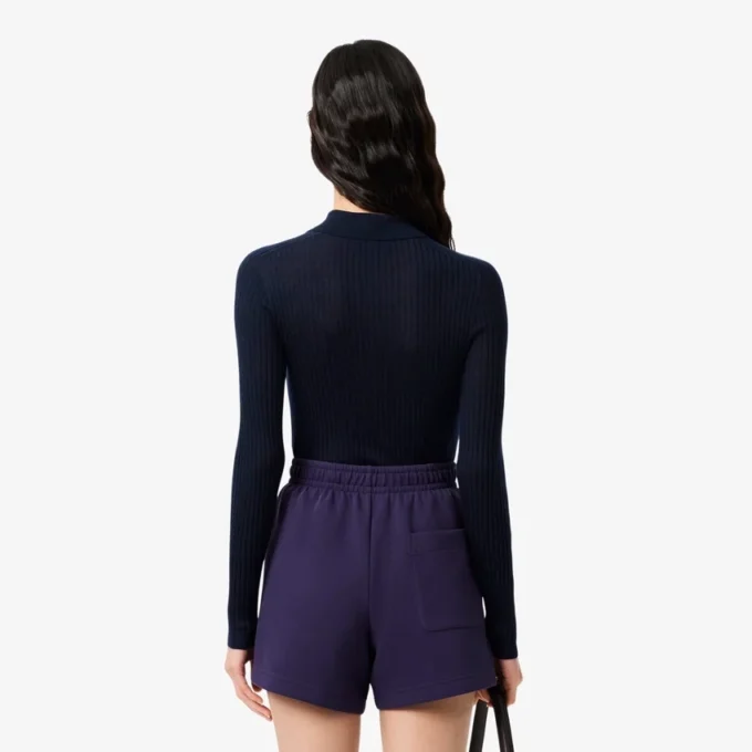 Women’s Wool Jersey Polo Collar Sweater