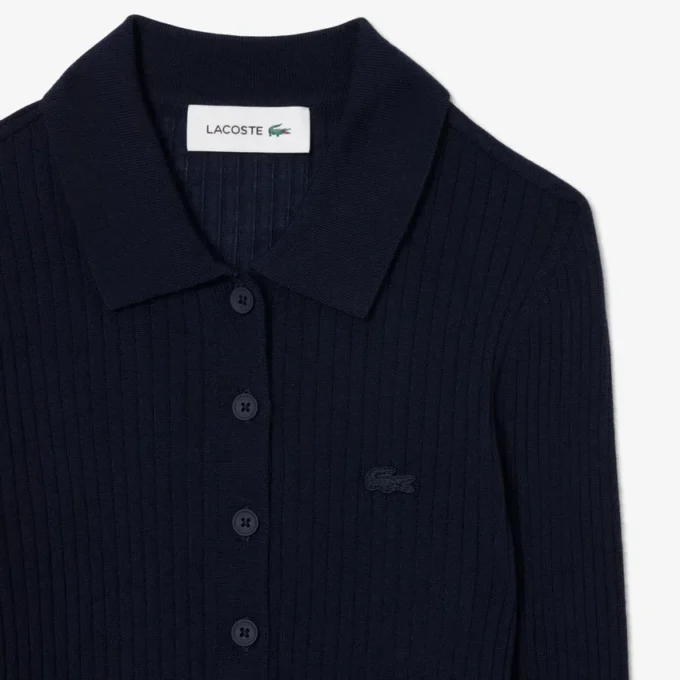 Women’s Wool Jersey Polo Collar Sweater