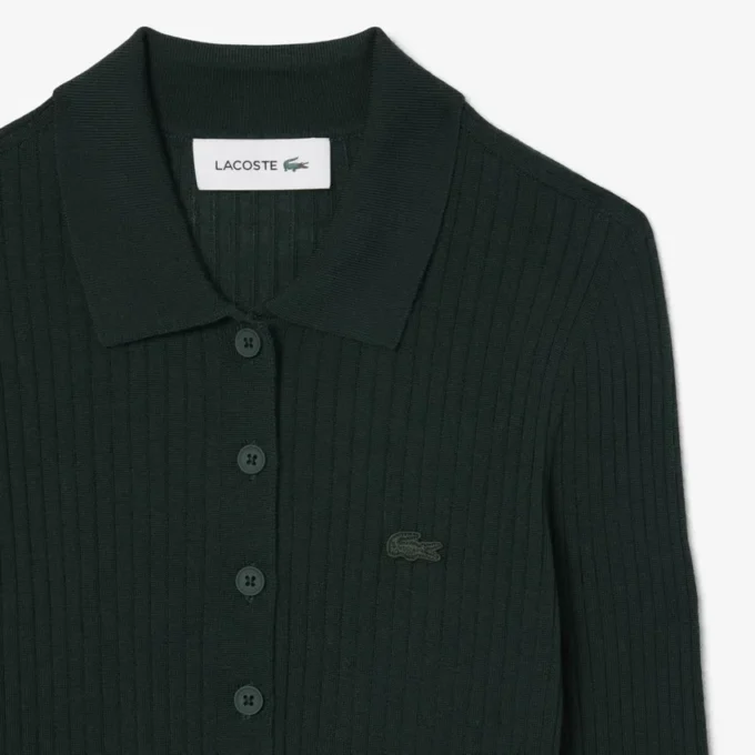 Women’s Wool Jersey Polo Collar Sweater