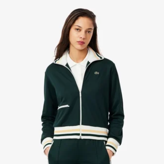 Women’s Zip-Up Stripe Accent Sweatshirt
