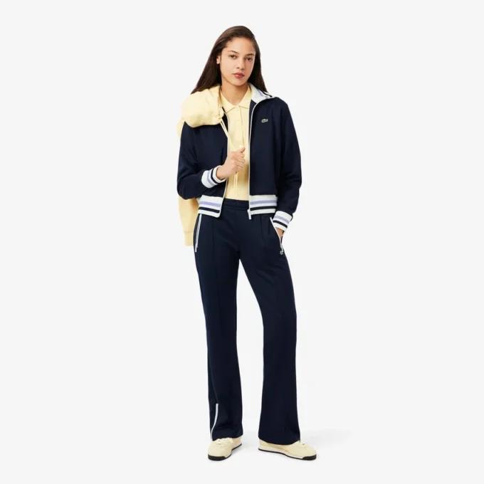 Women’s Zip-Up Stripe Accent Sweatshirt