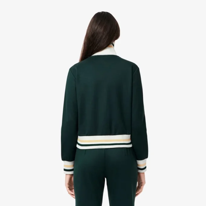 Women’s Zip-Up Stripe Accent Sweatshirt