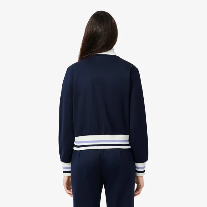Women’s Zip-Up Stripe Accent Sweatshirt