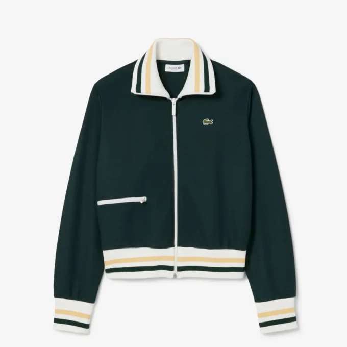 Women’s Zip-Up Stripe Accent Sweatshirt