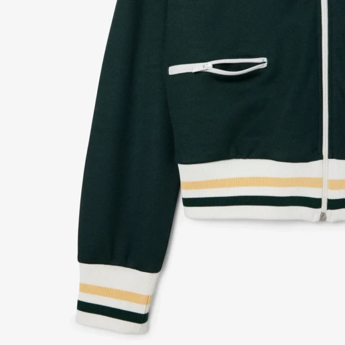 Women’s Zip-Up Stripe Accent Sweatshirt