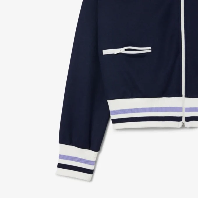 Women’s Zip-Up Stripe Accent Sweatshirt