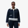 Women’s Zip-Up Stripe Accent Sweatshirt
