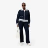 Women’s Zip-Up Stripe Accent Sweatshirt