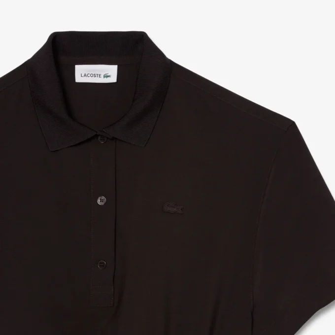 Wool Blend Pleated Polo Dress