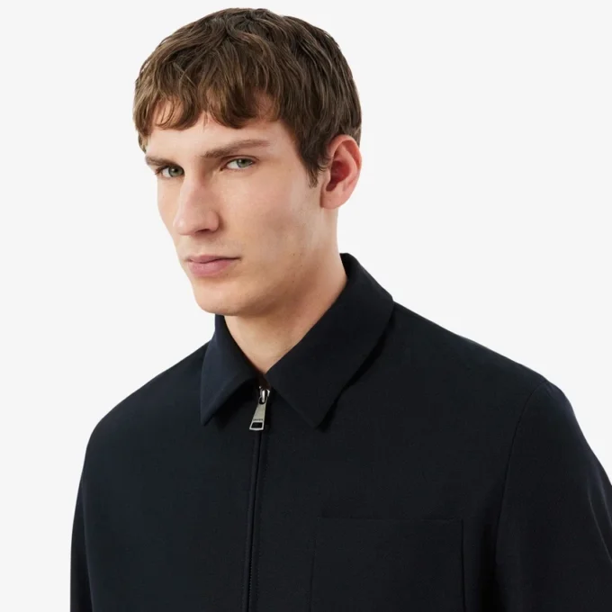 Wool Blend Twill Jacket