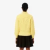 Zipped Cotton Badge Accent Sweater